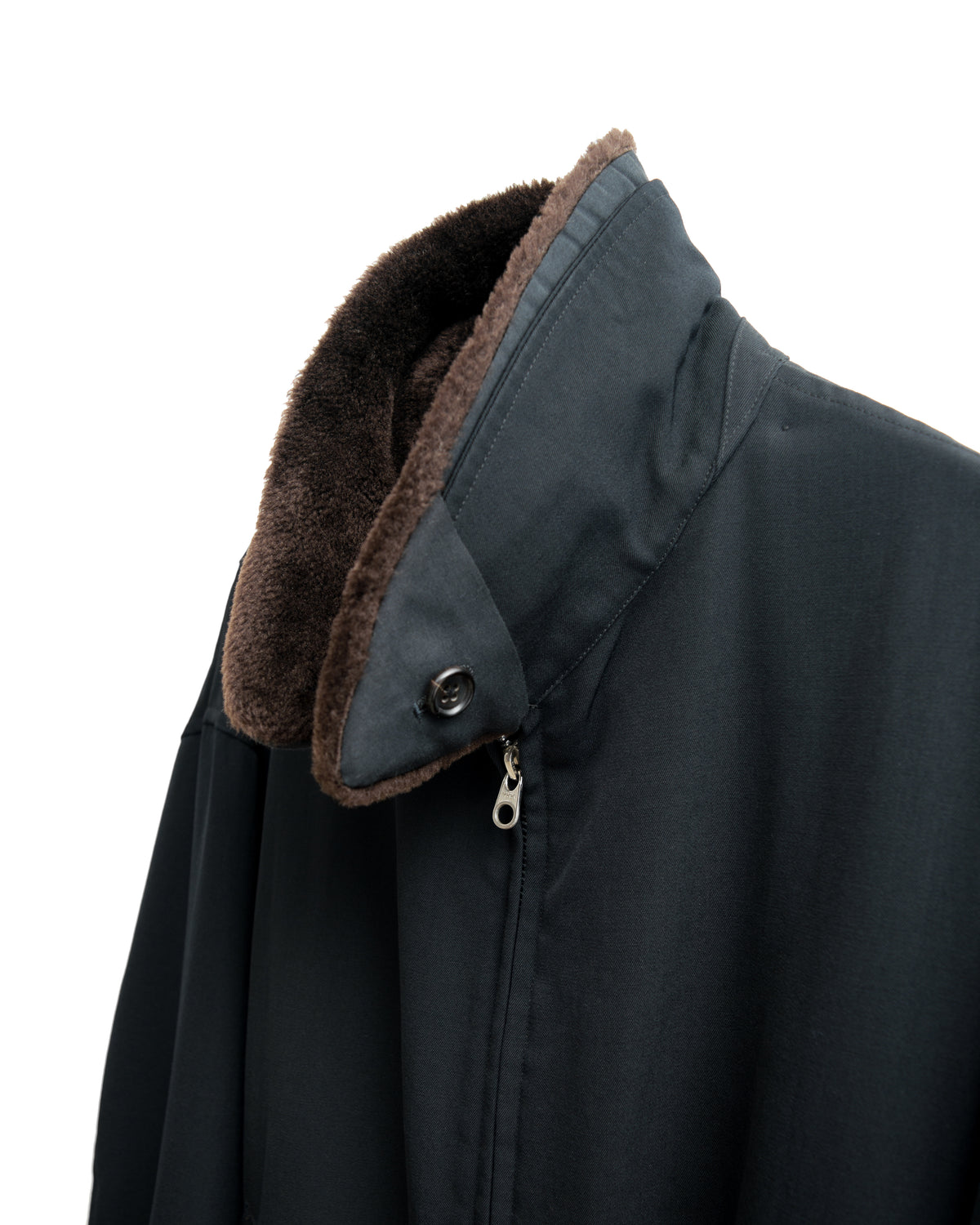 Fur Collar Blouson Black
