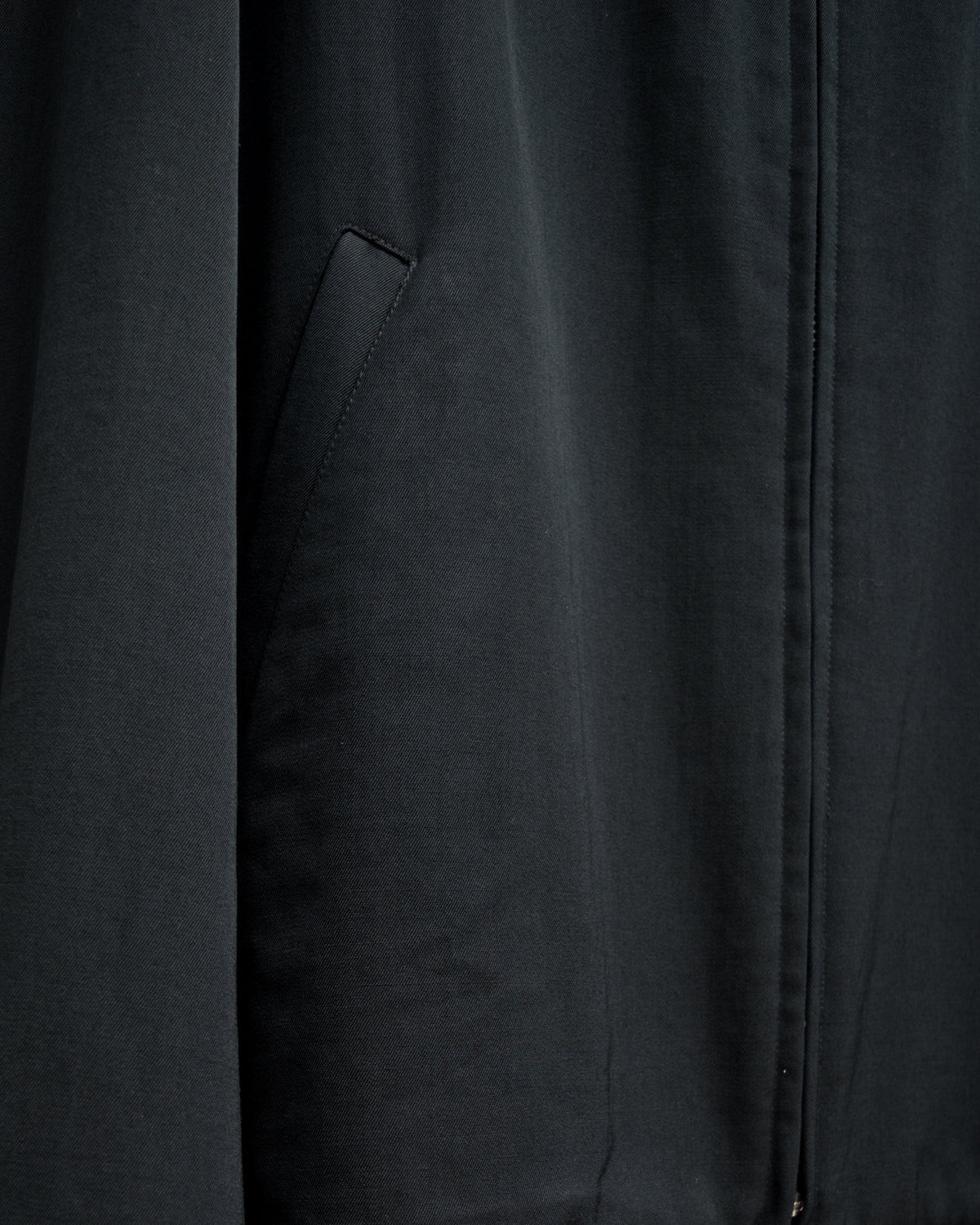 Fur Collar Blouson Black