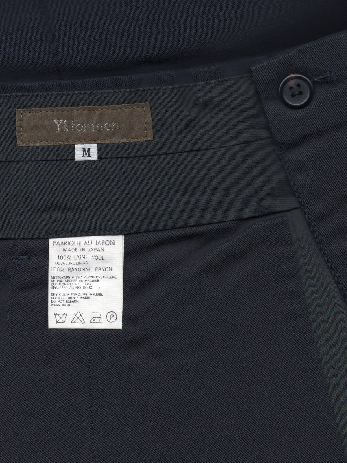 Double Pleat Trousers Navy