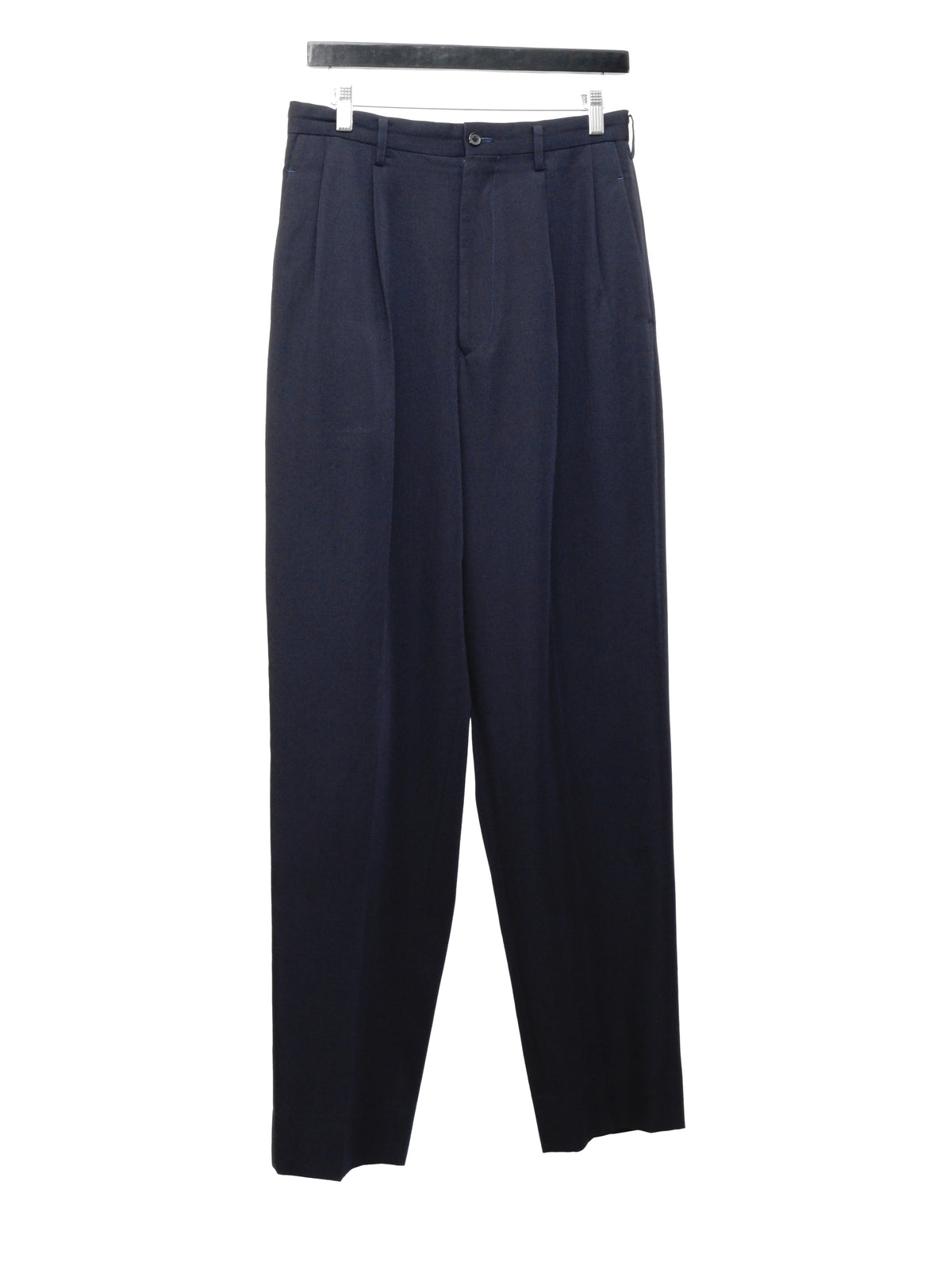 Double Pleat Trousers Navy