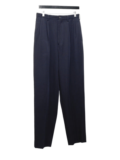 double pleat trousers navy ∙ wool ∙ medium