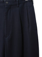 Double Pleat Trousers Navy
