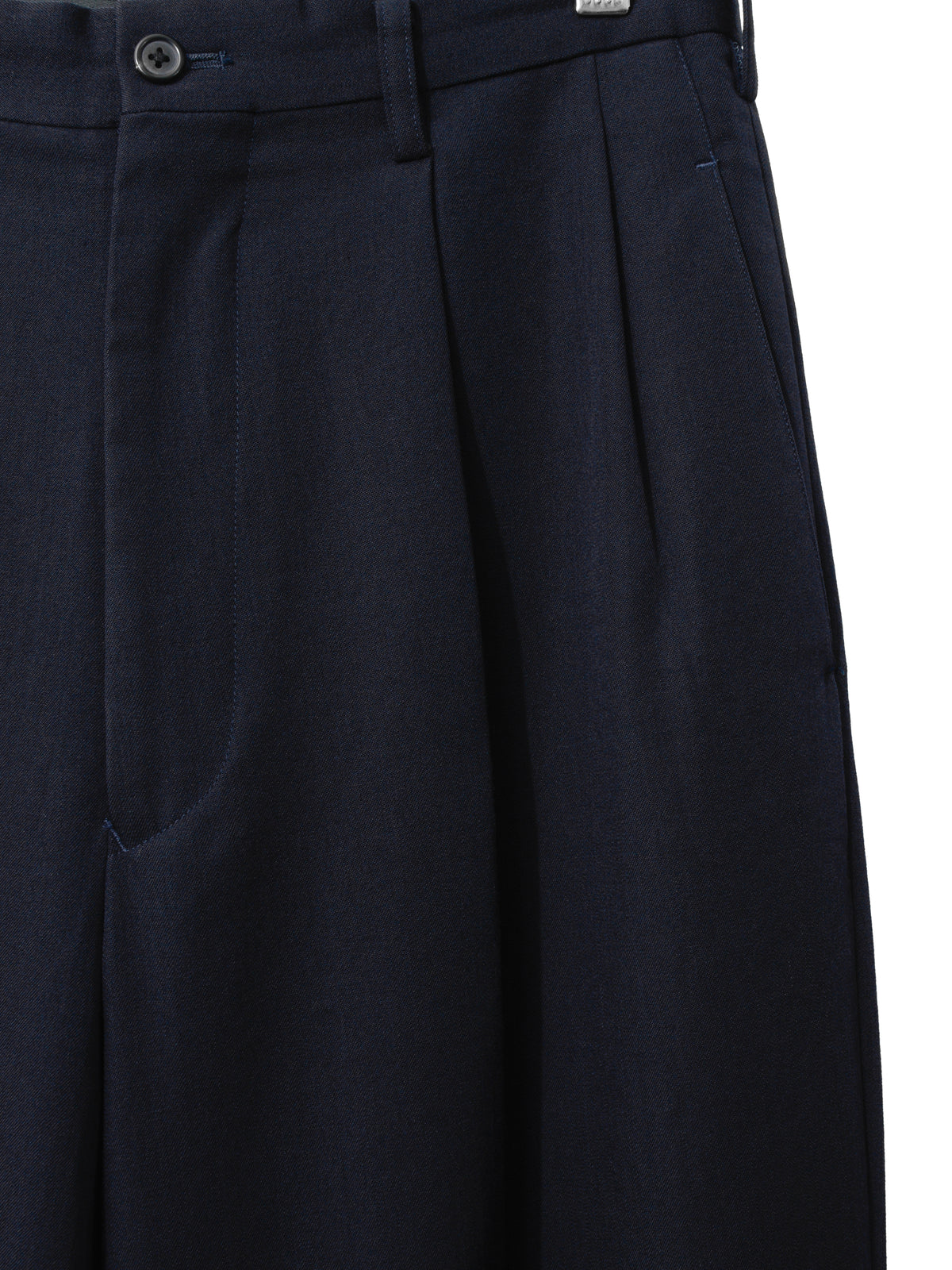 Double Pleat Trousers Navy