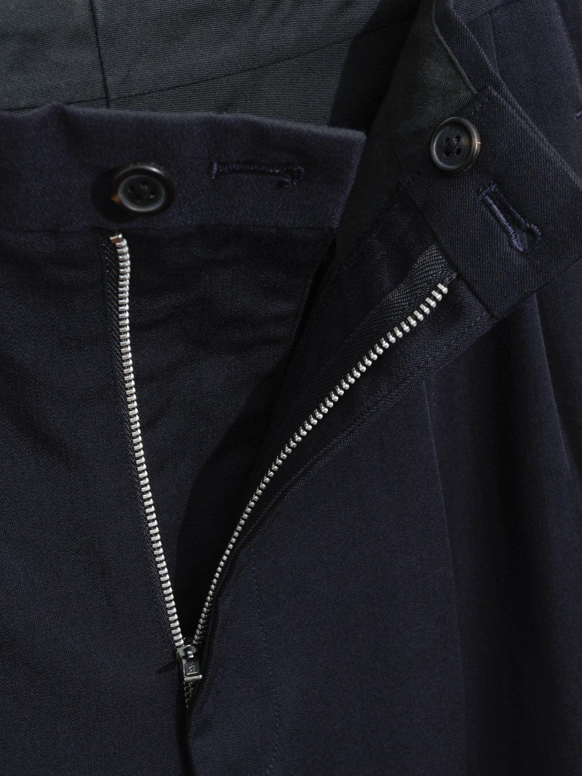 Double Pleat Trousers Navy