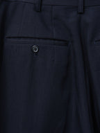 Double Pleat Trousers Navy