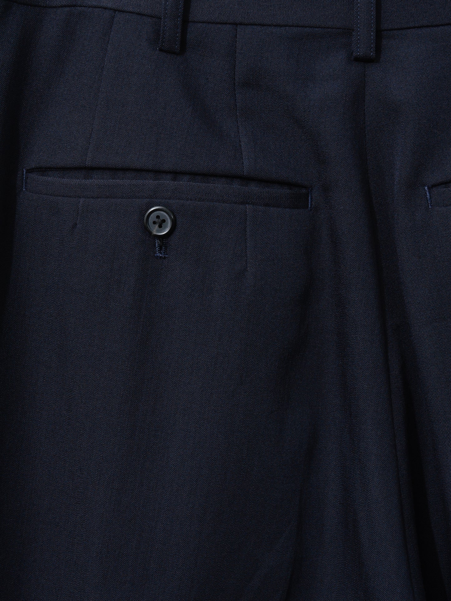 double pleat trousers navy ∙ wool ∙ medium