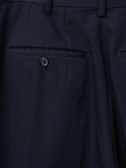 double pleat trousers navy ∙ wool ∙ medium