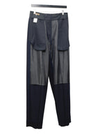 Double Pleat Trousers Navy