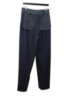 Double Pleat Trousers Navy
