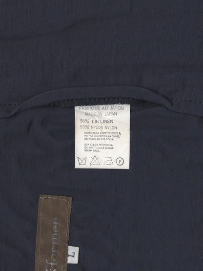 zip front blouson navy ∙ linen nylon ∙ large