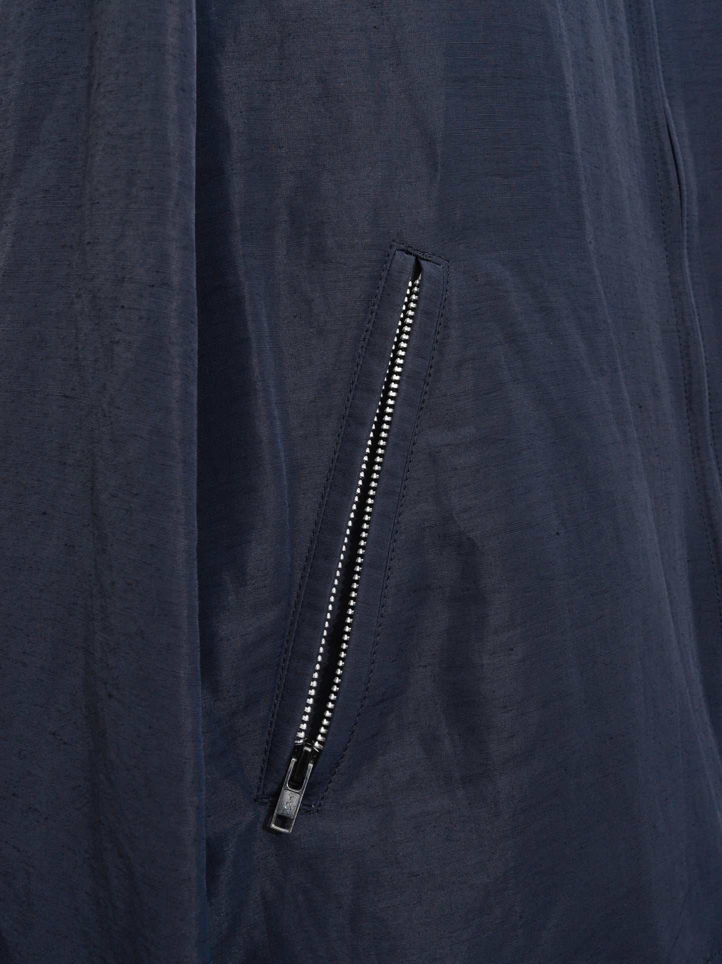 zip front blouson navy ∙ linen nylon ∙ large