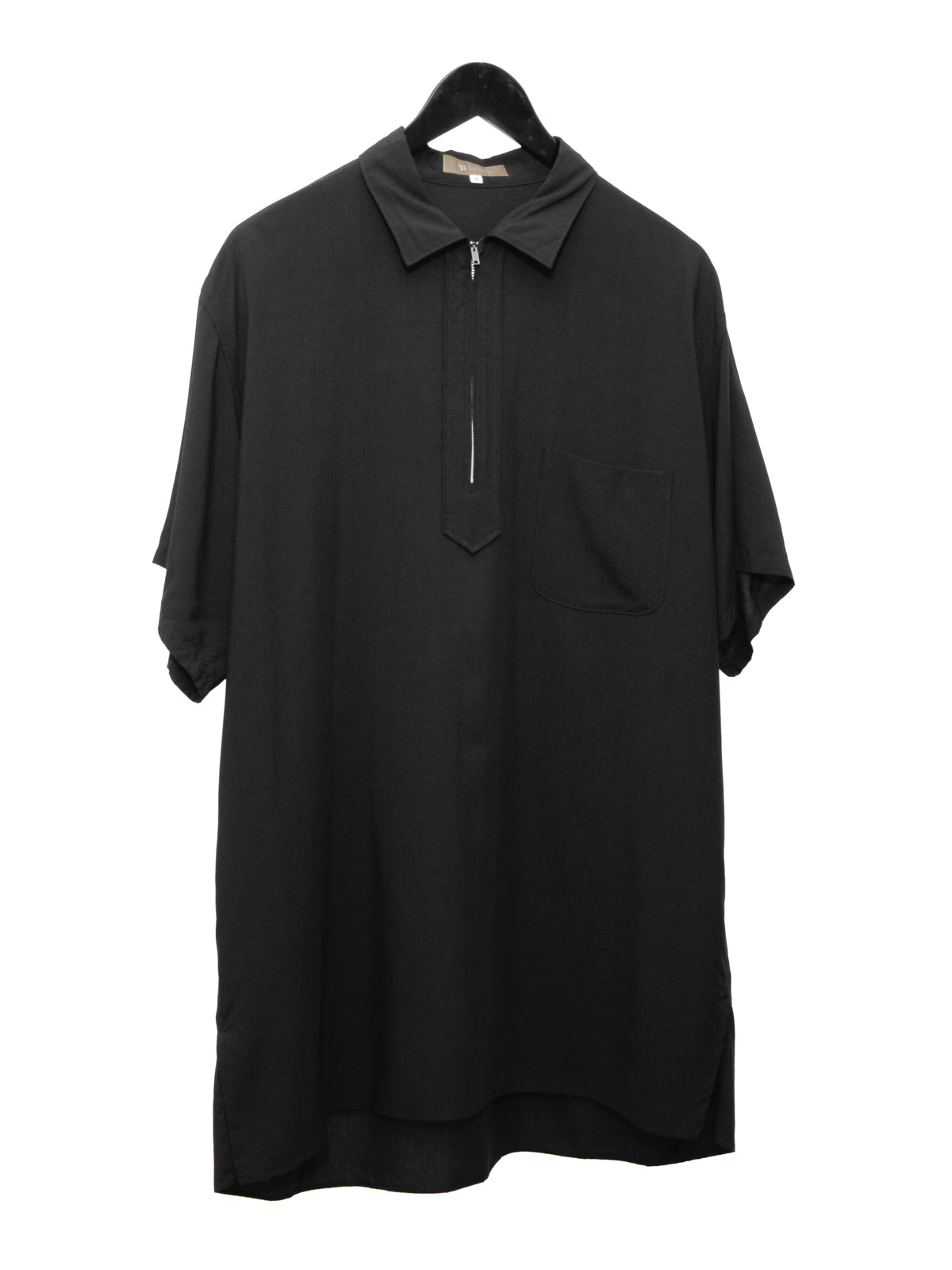 Zip Pullover Shirt Black