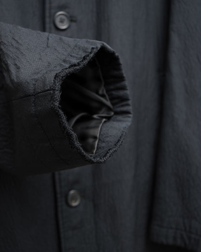 mid length jacket black ∙ silk wool nylon ∙ medium