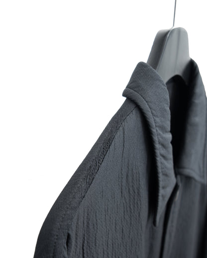 mid length jacket black ∙ silk wool nylon ∙ medium