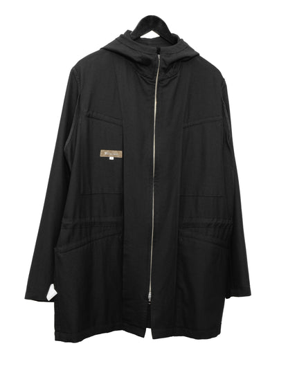 hooded field jacket black ∙ wool ∙ medium