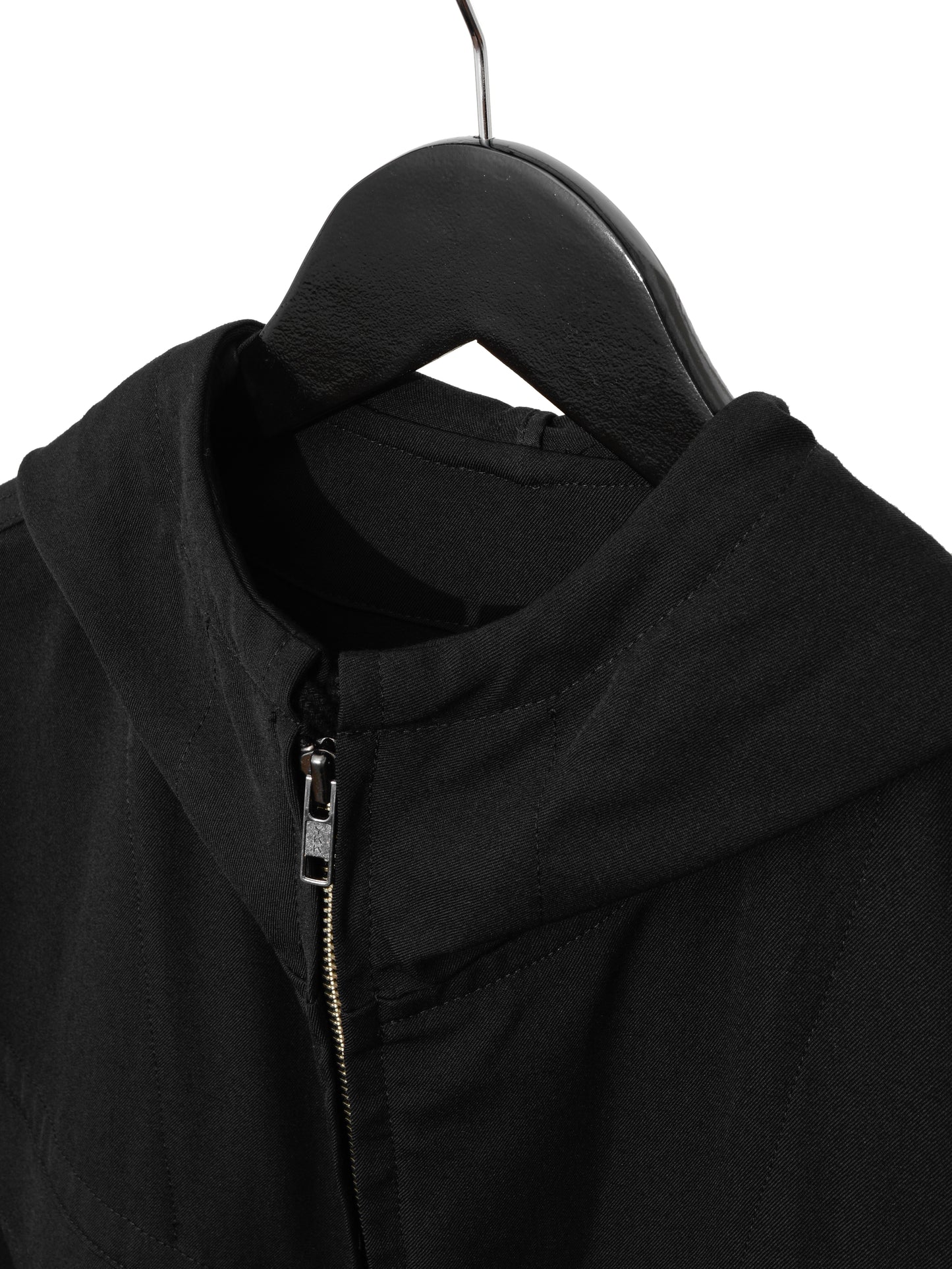 hooded field jacket black ∙ wool ∙ medium