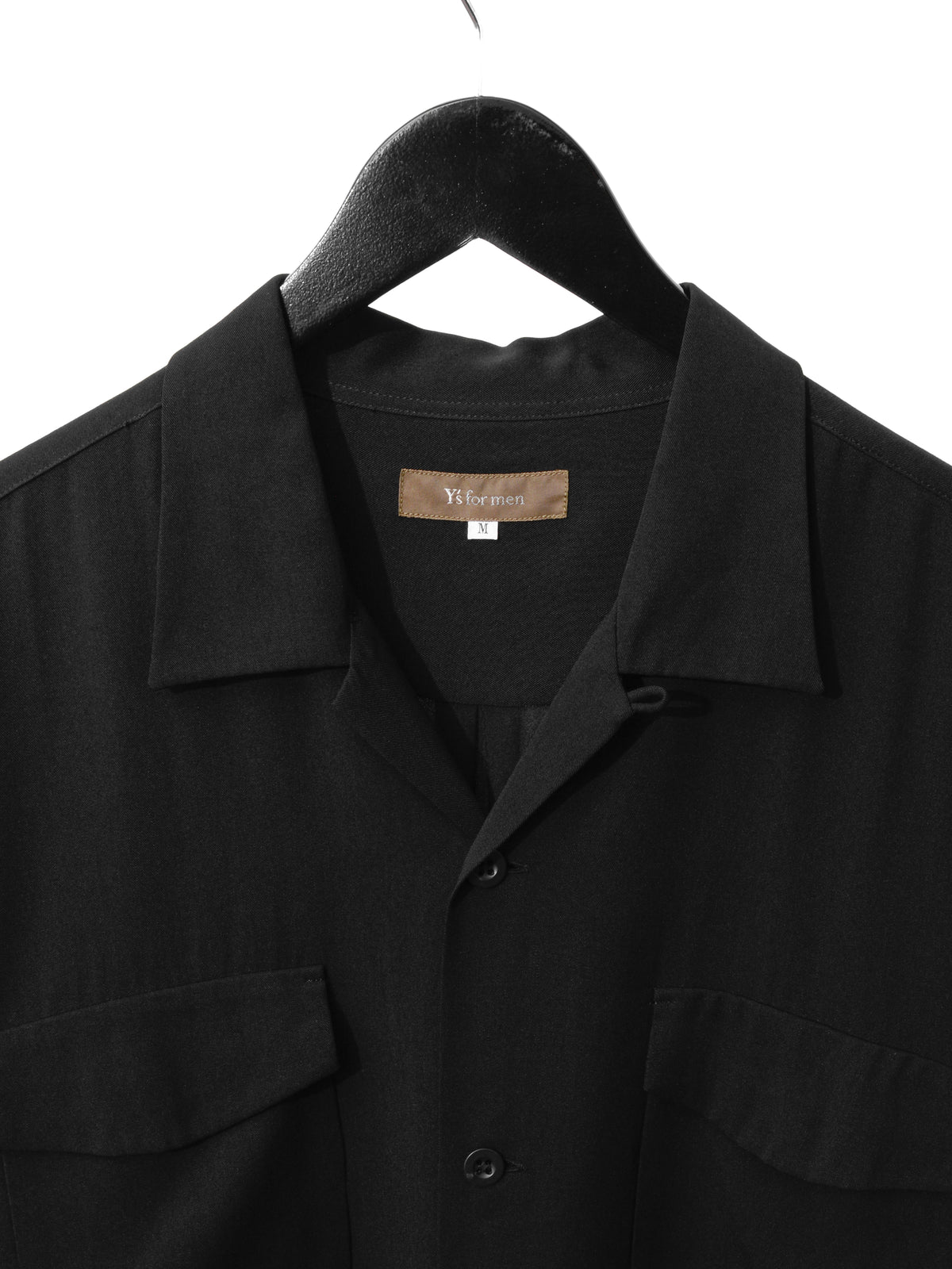 Open Collar Shirt Black