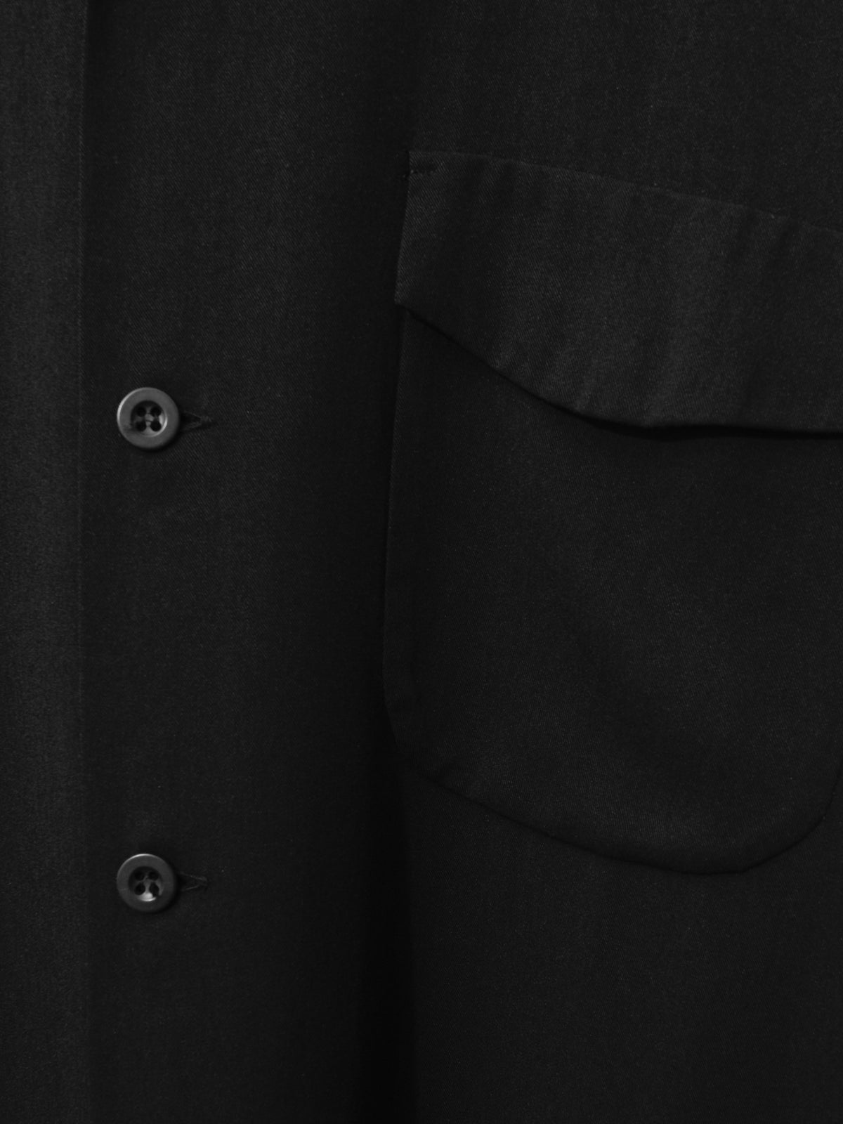 Open Collar Shirt Black