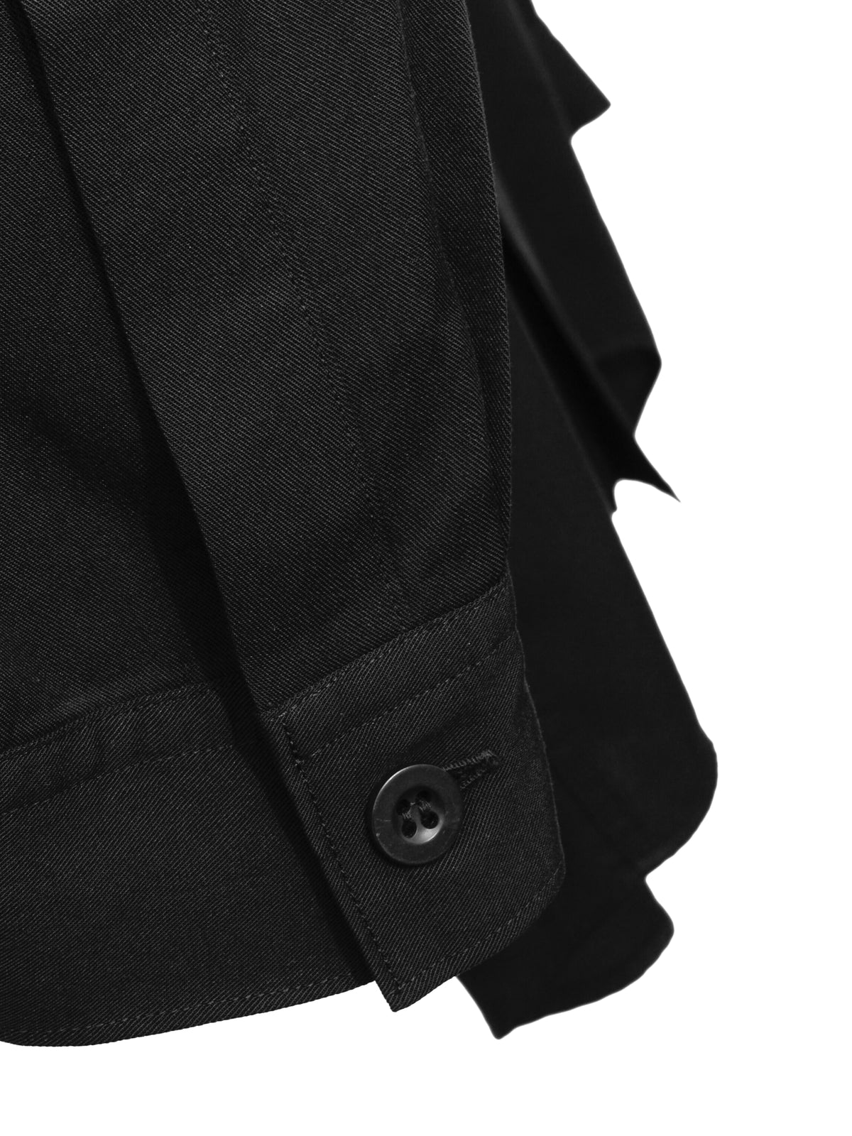 Open Collar Shirt Black