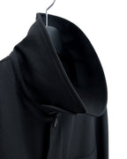 Convertible Collar Overcoat Black