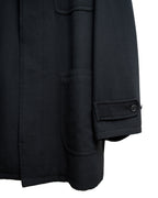 Convertible Collar Overcoat Black