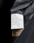 Convertible Collar Overcoat Black