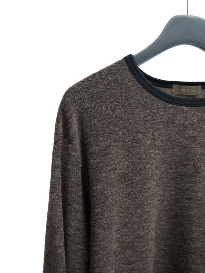 longsleeve top brown ∙ wool poly terry ∙ one size