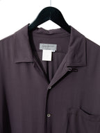 Open Collar Shirt Plum