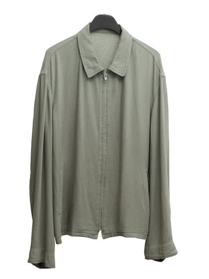 zip front blouson sage ∙ rayon linen ∙ large