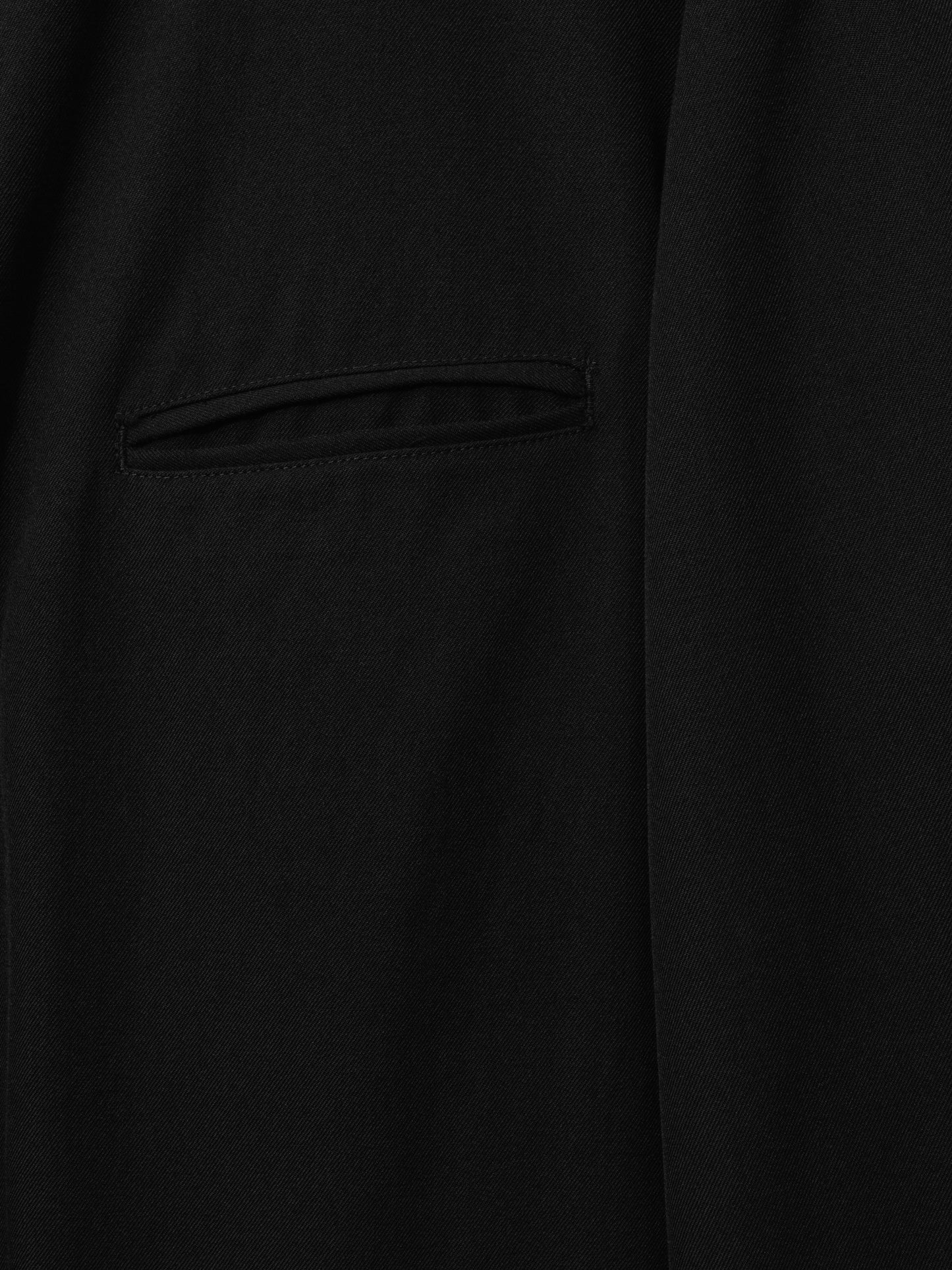 collarless zip jacket black ∙ wool ∙ medium
