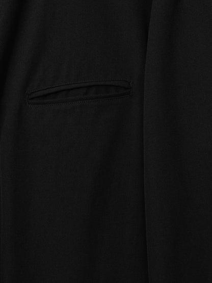 collarless zip jacket black ∙ wool ∙ medium