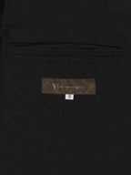 Collarless Zip Jacket Black