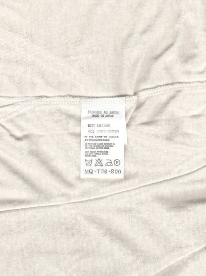 open collar shirt ivory ∙ cotton linen ∙ medium