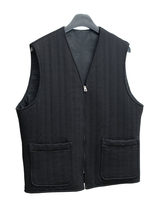 reversible zip vest black ∙ poly nylon ∙ one size