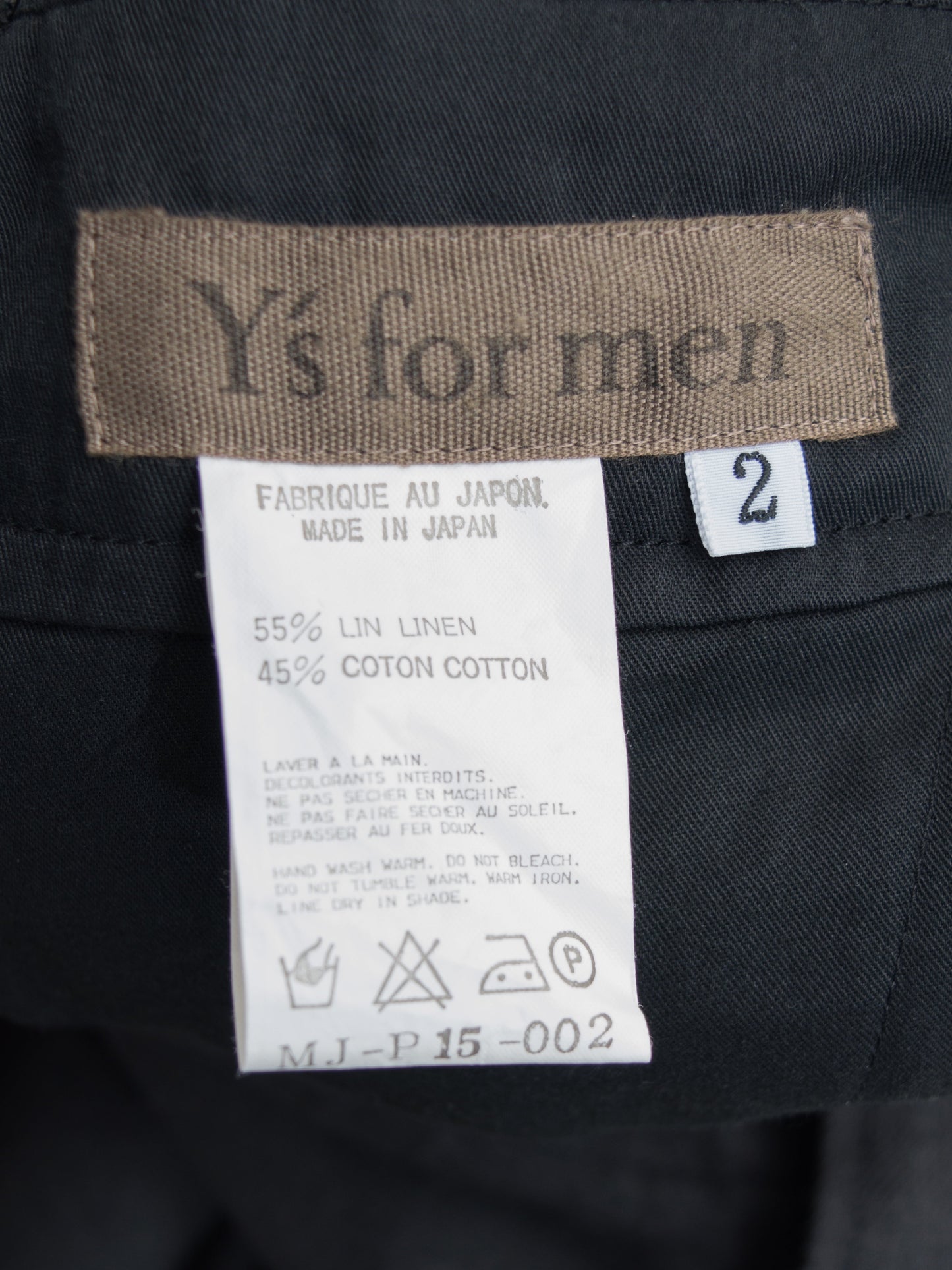 wide cargo pants dark grey ∙ linen cotton ∙ small