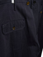 Drawstring Fatigue Pants Navy