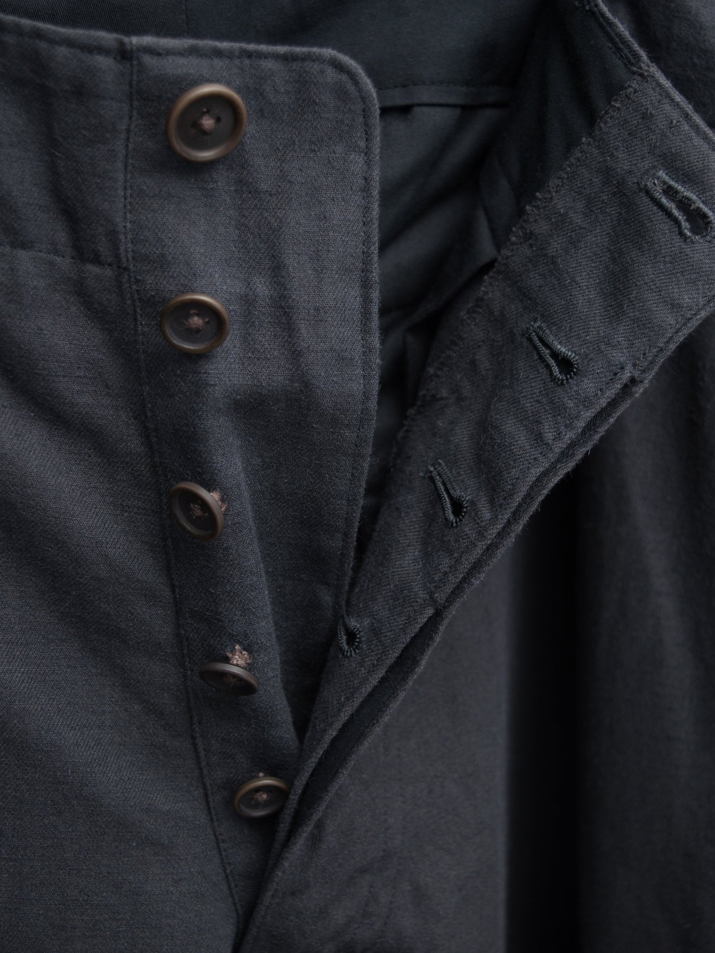 wide cargo pants dark grey ∙ linen cotton ∙ small