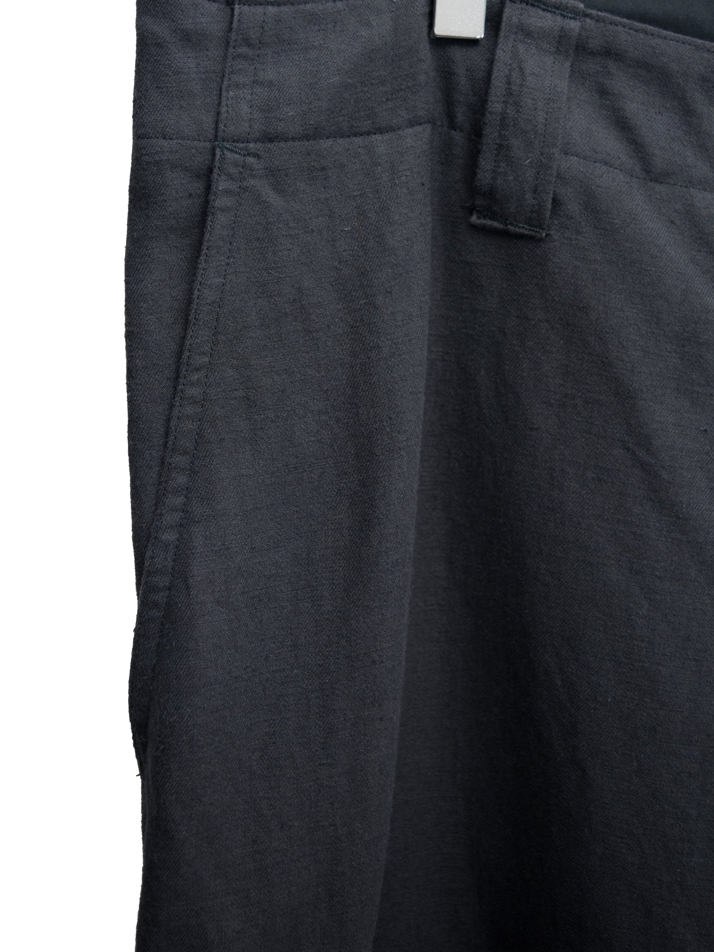 wide cargo pants dark grey ∙ linen cotton ∙ small