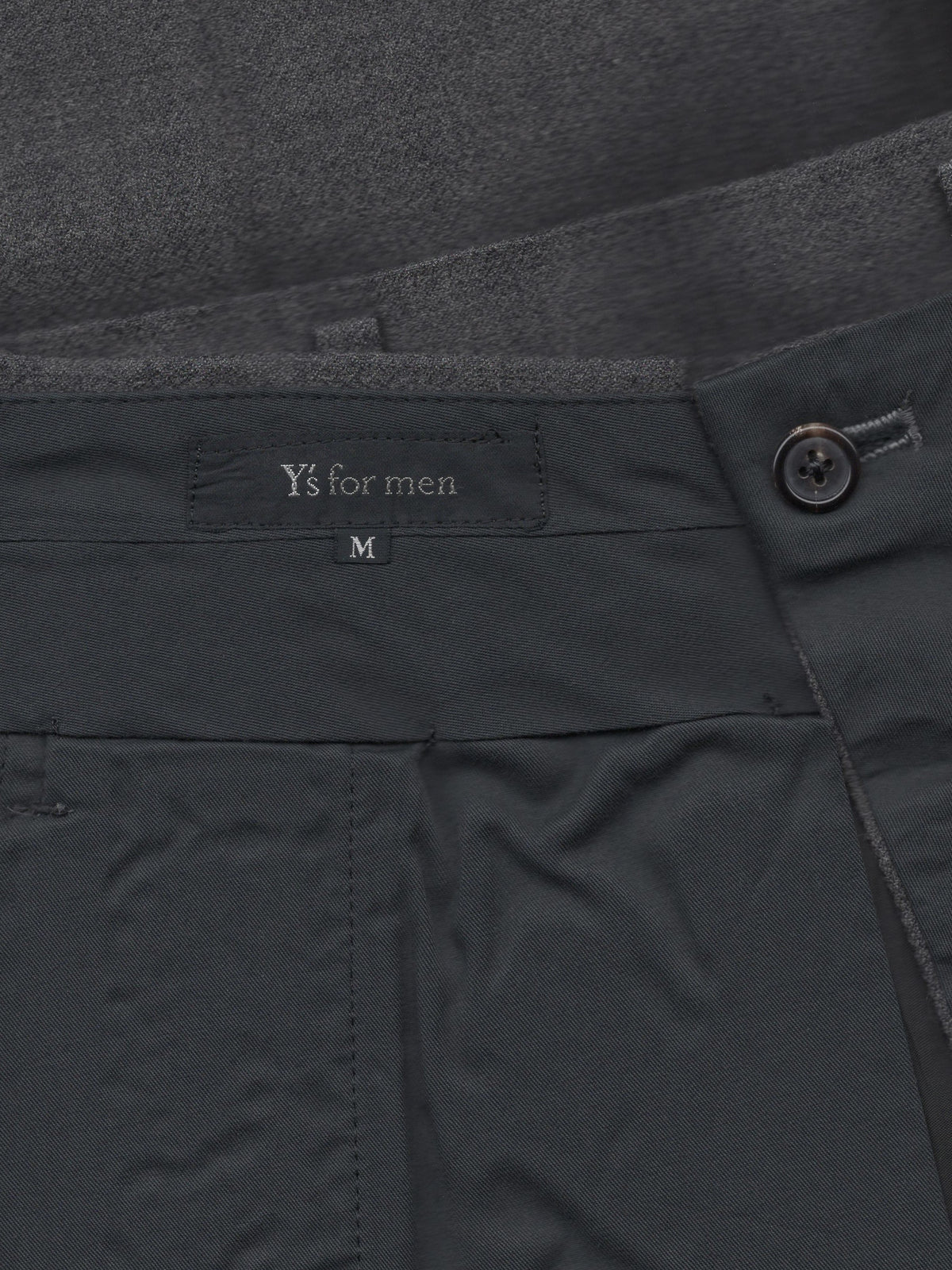 Double Pleat Trousers Grey