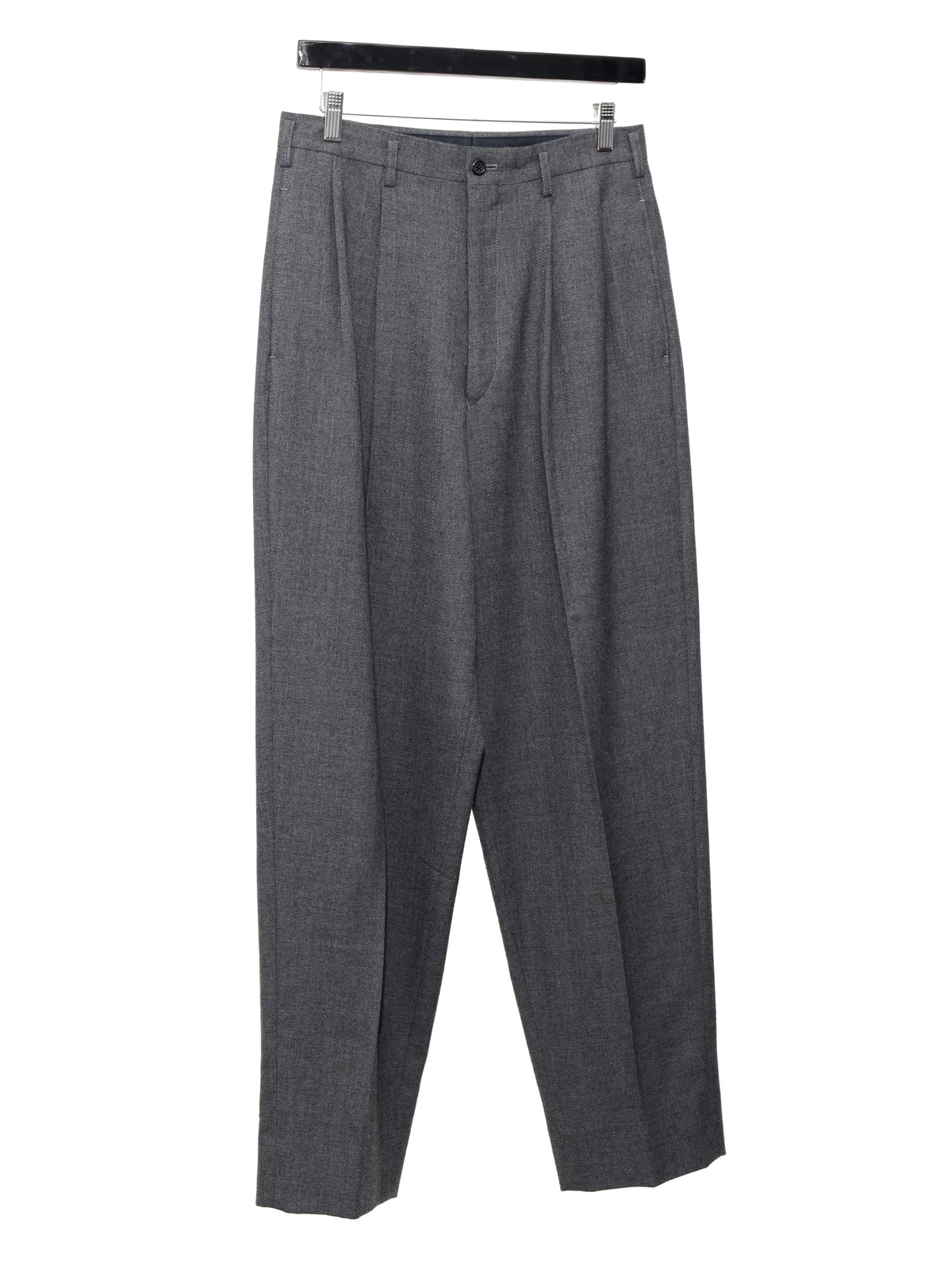 Double Pleat Trousers Grey