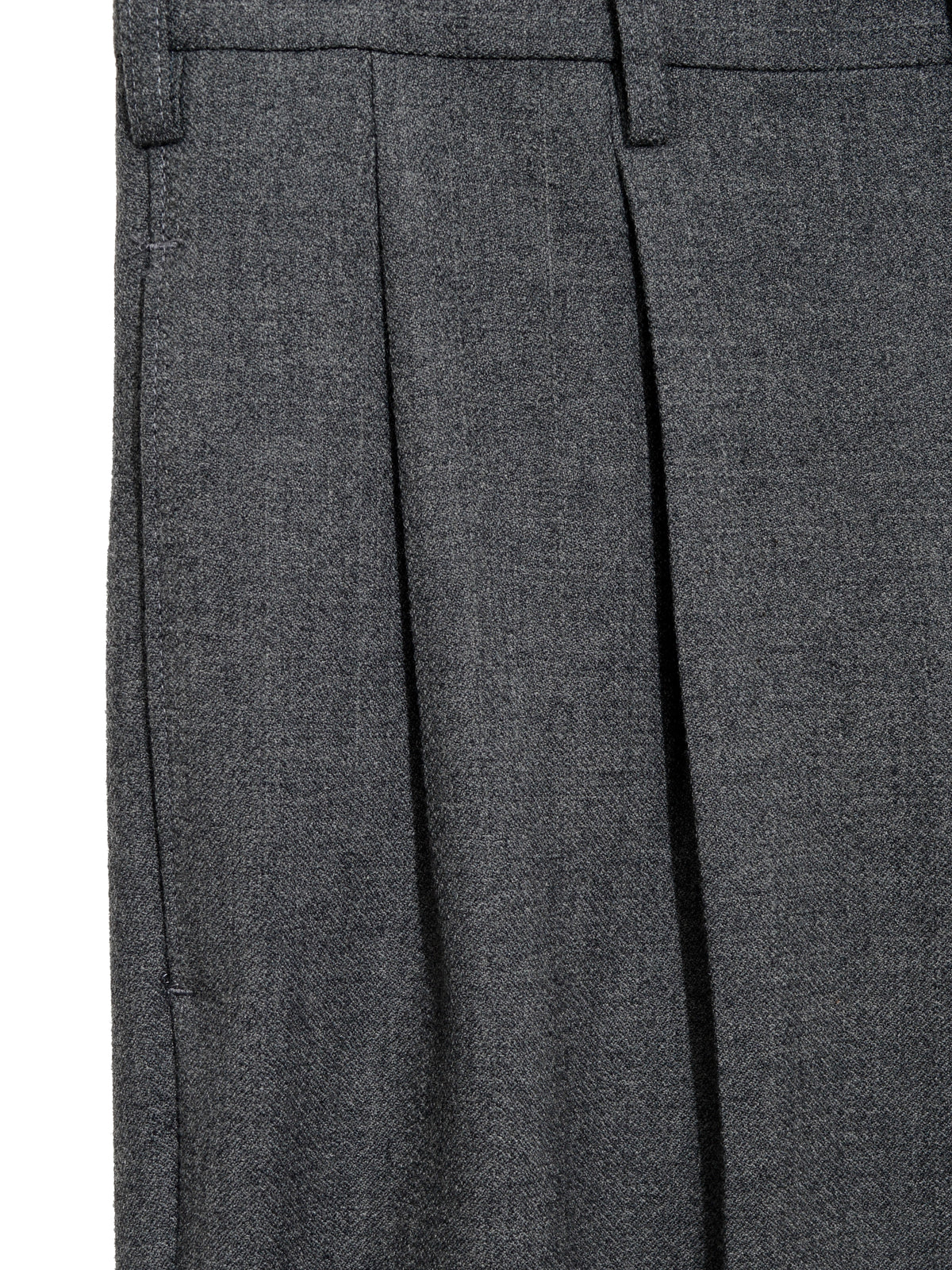 Double Pleat Trousers Grey
