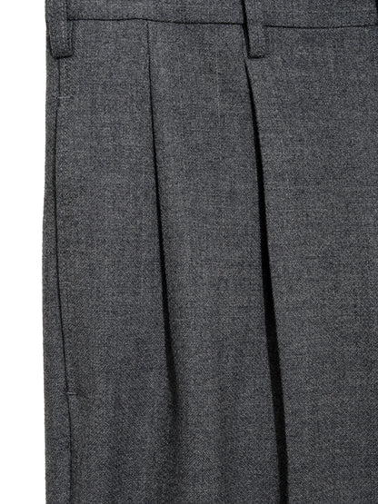 double pleat trousers grey ∙ wool ∙ medium