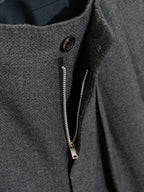 Double Pleat Trousers Grey
