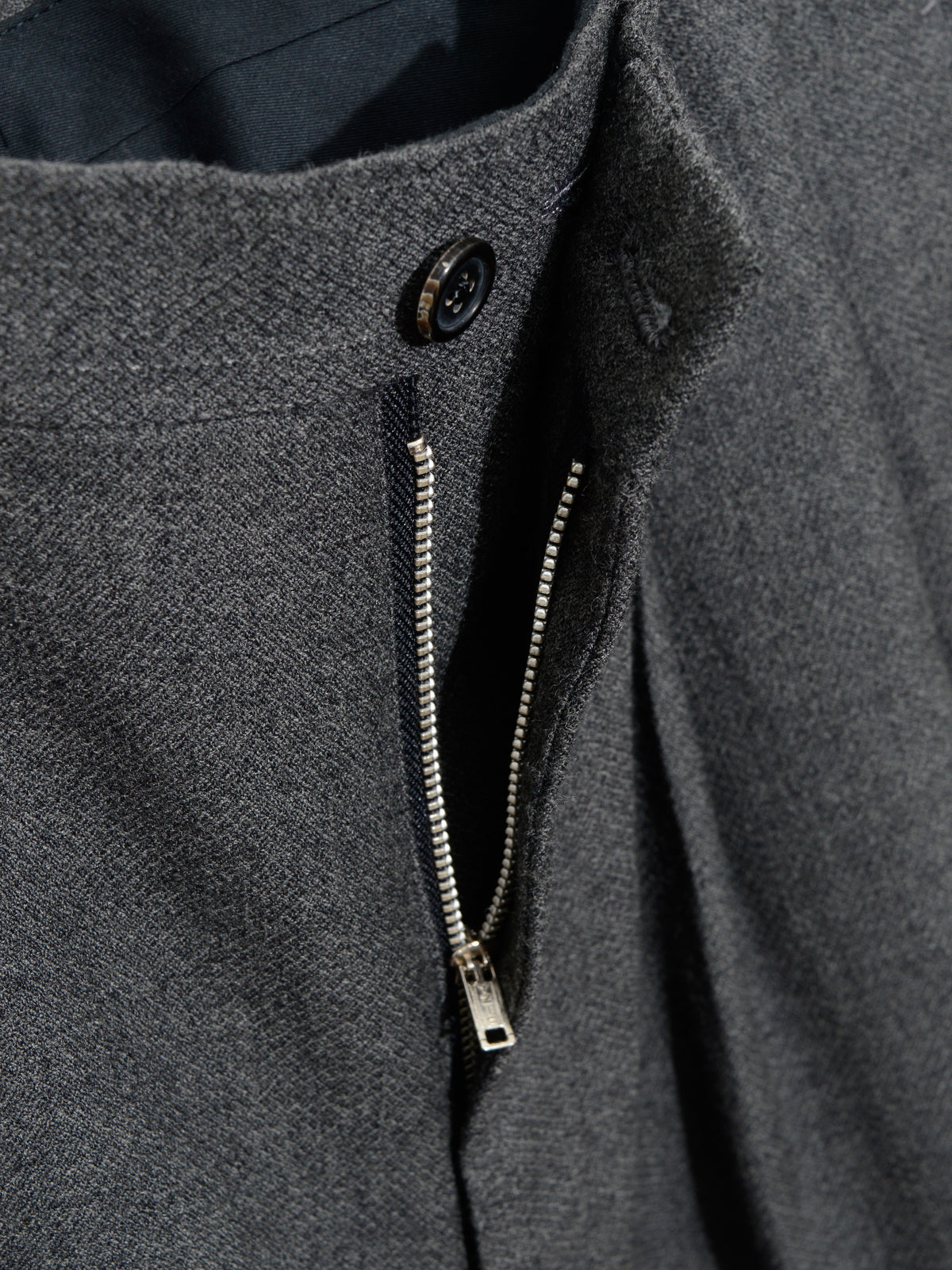 Double Pleat Trousers Grey