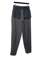 Double Pleat Trousers Grey