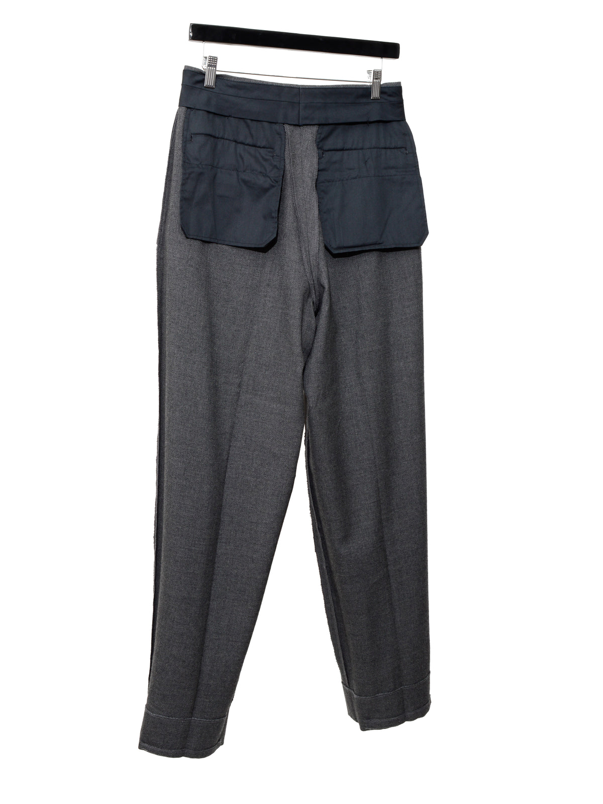Double Pleat Trousers Grey