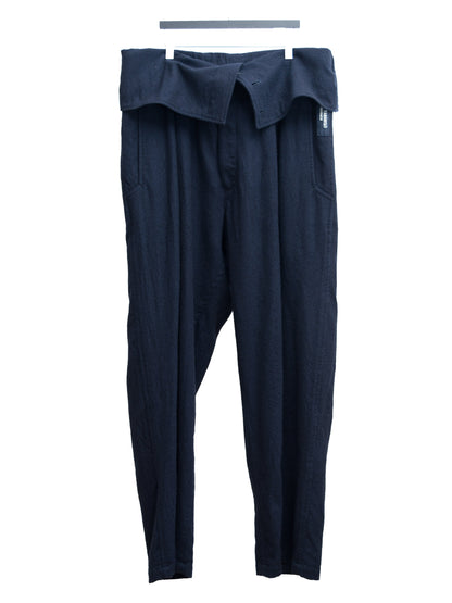 a/w 11 suspender pants navy ∙ melton wool ∙ medium