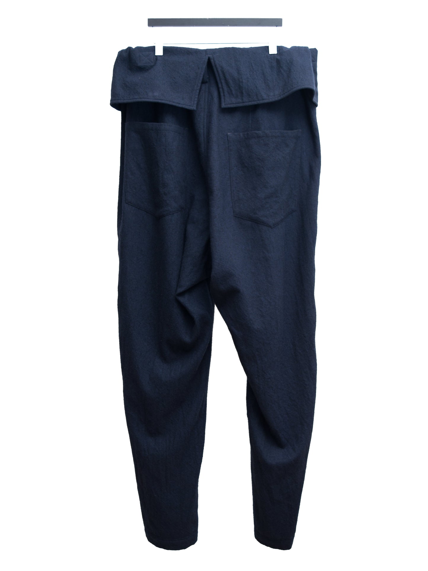 a/w 11 suspender pants navy ∙ melton wool ∙ medium