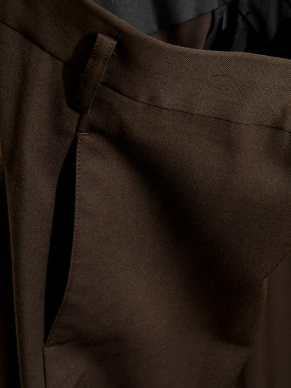 wide trousers chocolate ∙ wool ∙ large