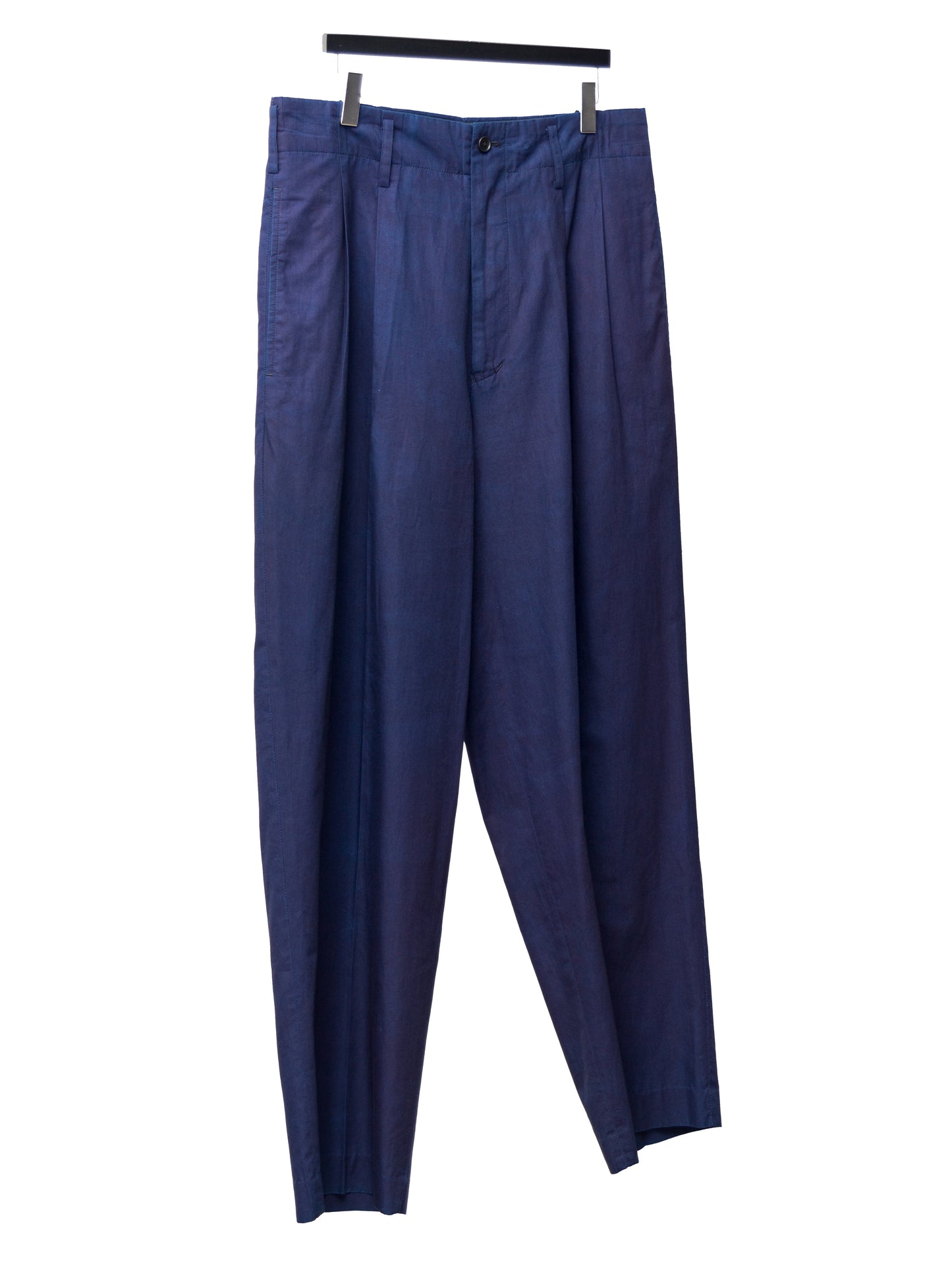 garment dyed double pleat trousers indigo ∙ cotton ∙ medium